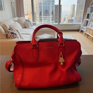 Alexander McQueen Bold Red Satchel